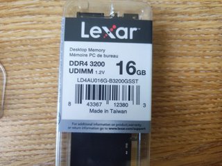 RAM DDR4 32GB (2x16GB) Lexar 3200MHz UDIMM – New