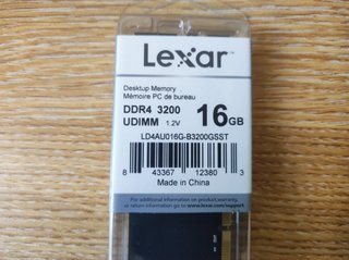 RAM DDR4 32GB (2x16GB) Lexar 3200MHz UDIMM – New