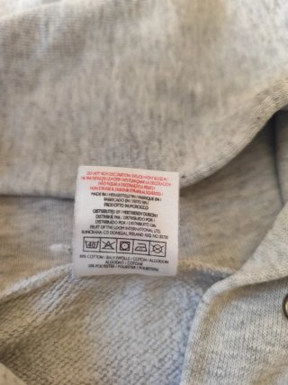 Sudadera gris con capucha Fruit of the Loom tallaL