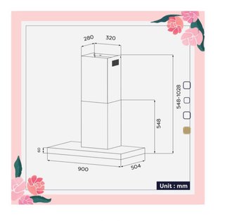 Campana extractora Ciarra 90cm Táctil