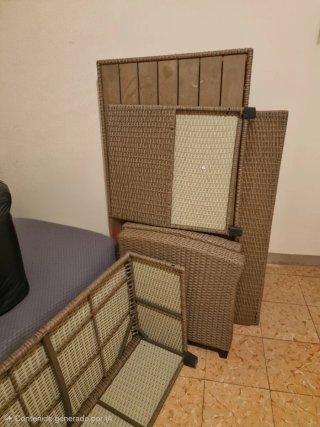 Conjunto Chaiselongue y Mesa de Jardín AGERMOSE