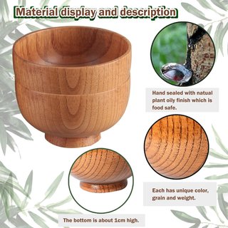 4 Cuencos de Madera Artesanales