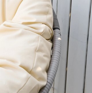 Poltrona Papasan in rattan sintetico girevole