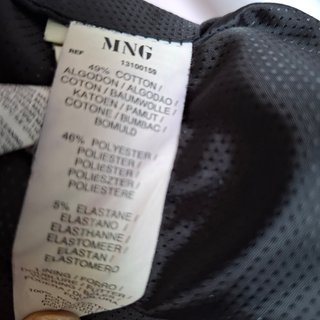 Blazer Mango Negro Satinado