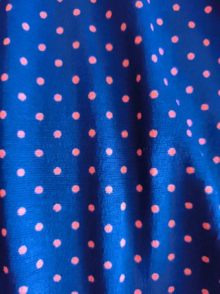 Vestido azul lunares rosa Zara