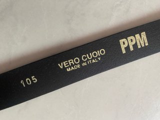 Cintura in pelle nera Paolo Pecora