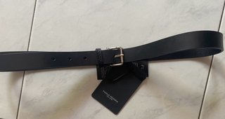 Cintura in pelle nera Paolo Pecora