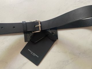 Cintura in pelle nera Paolo Pecora