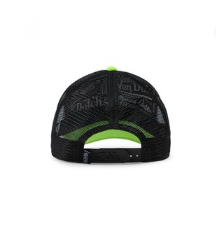 Gorra Von Dutch Mujer Verde, logo Morado y negro