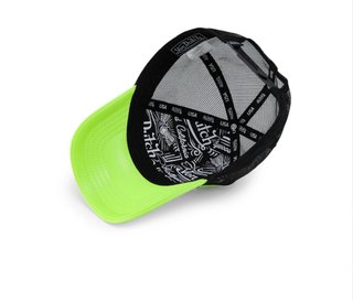 Gorra Von Dutch Mujer Verde, logo Morado y negro