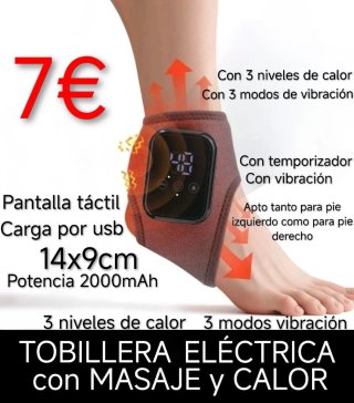 Tobillera Eléctrica Masaje y Calor Nueva