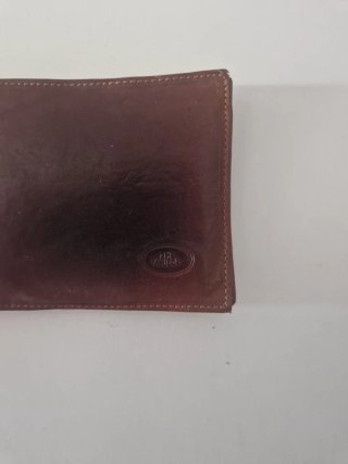Portafoglio uomo in pelle marrone