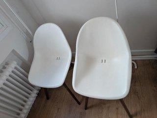 Juego 2 Sillas Ikea Blancas Madera