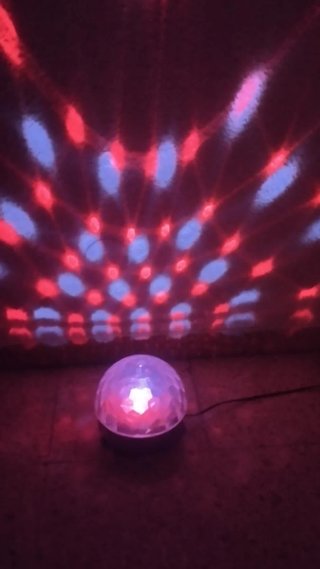 Bola de discoteca multicolor