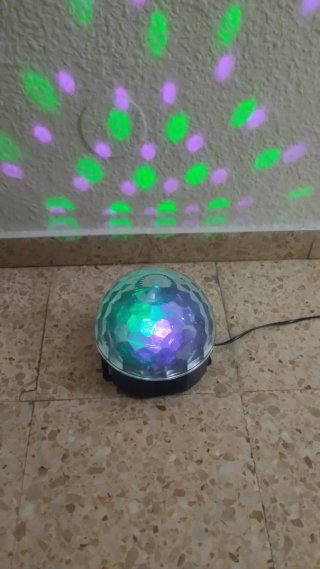 Bola de discoteca multicolor