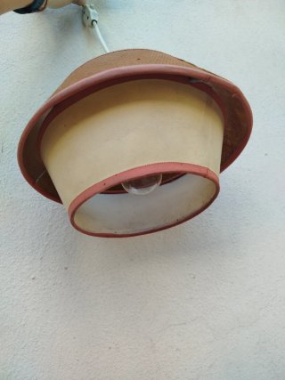 Lámpara de techo tela y plástico