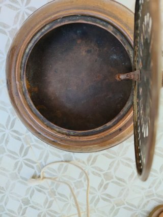 Calienta camas antiguo bronce