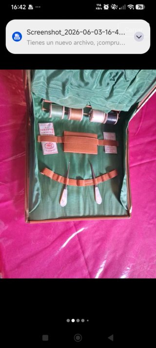 Estuche costura  y dedal simons bros  plata Sxix