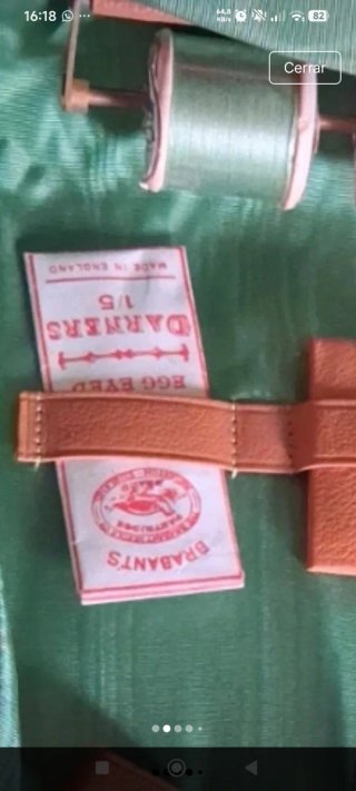 Estuche costura  y dedal simons bros  plata Sxix