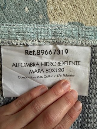 Alfombra infantil mapa del mundo. Hidrorepelente.