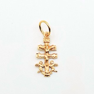 Colgante Oro 18K, Cruz Caravaca, 0.84gr