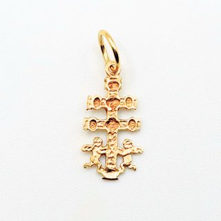 Colgante Oro 18K, Cruz Caravaca, 0.84gr