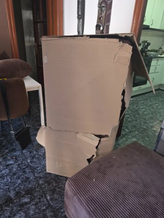 Sofá modular marrón de pana