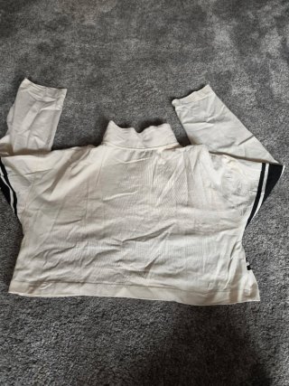 Zara Crop Top Rayas Cuello Alto Talla XS