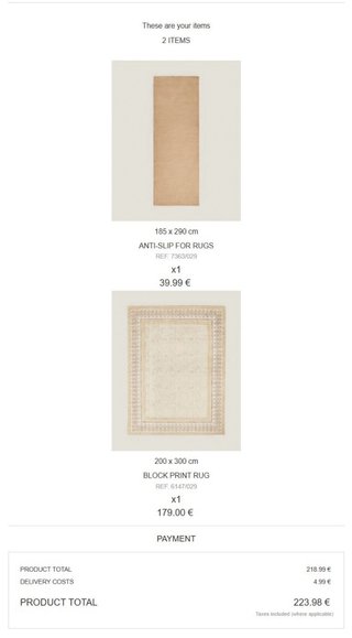 Alfombra Zara Home Block Print 200x300