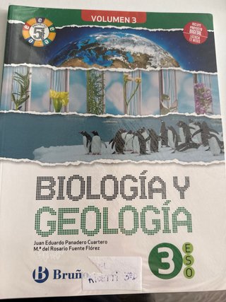 Biología y geología, 3 ESO, Volumen1,2 y 3