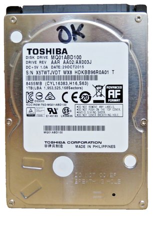 Disco Duro Toshiba 1TB 2.5 HDD SATA