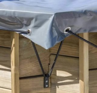 Cubierta Invierno Piscina Madera GRE 250x250cm