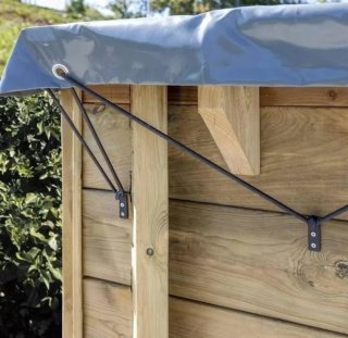 Cubierta Invierno Piscina Madera GRE 250x250cm