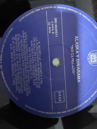 Vinilo Alaska y Dinarama - No es Pecado