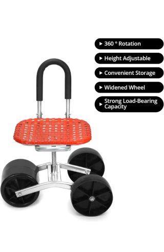 Silla de jardín QWORK giratoria 360º