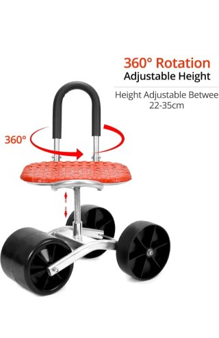 Silla de jardín QWORK giratoria 360º