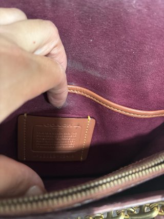 Bolso Coach Marrón y Rojo Mujer