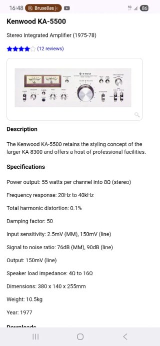 Trio KA-5500 Amplificador. Kenwood.