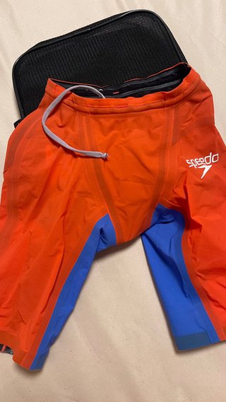 Bañador Speedo Fastskin Naranja/Azul Talla 18