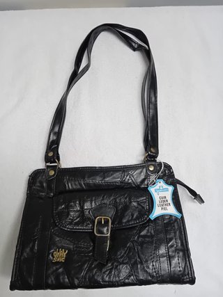 BOLSO BANDOLERA NEGRO DOS ASAS LARGAS