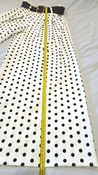 Pantalón ancho lunares marrones
