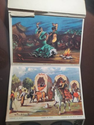 LIBRITO ACORDEÓN 10 POSTALES ESCENAS ANDALUZAS