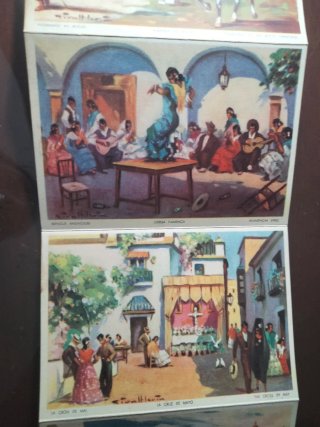 LIBRITO ACORDEÓN 10 POSTALES ESCENAS ANDALUZAS