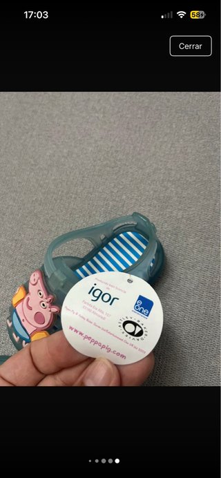 Cangrejeras Peppa Pig Talla 18