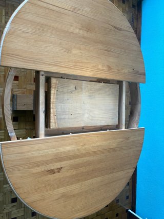 Mesa redonda extensible madera