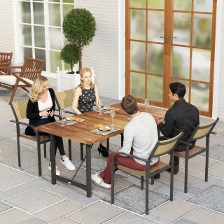 Tavolo da Giardino 160x90 cm in Legno di Acacia