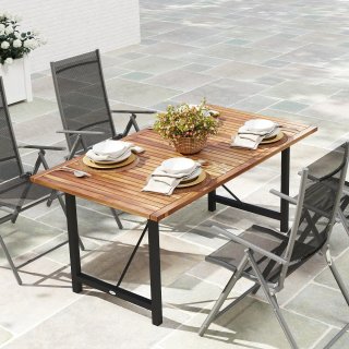 Tavolo da Giardino 160x90 cm in Legno di Acacia