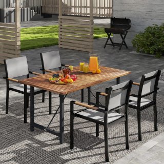 Tavolo da Giardino 160x90 cm in Legno di Acacia
