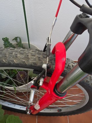 Bicicleta Rockrider Talla M Blanca y Roja