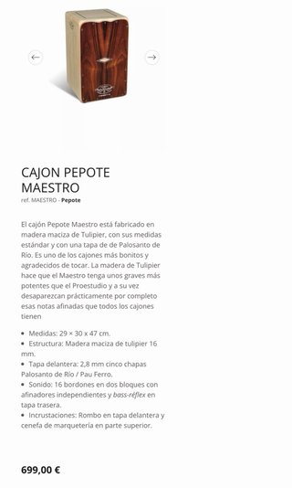 Cajón Flamenco Profesional Pepote Maestro